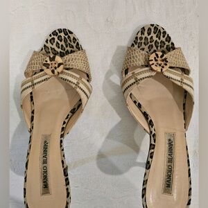 Manolo low heel pumps